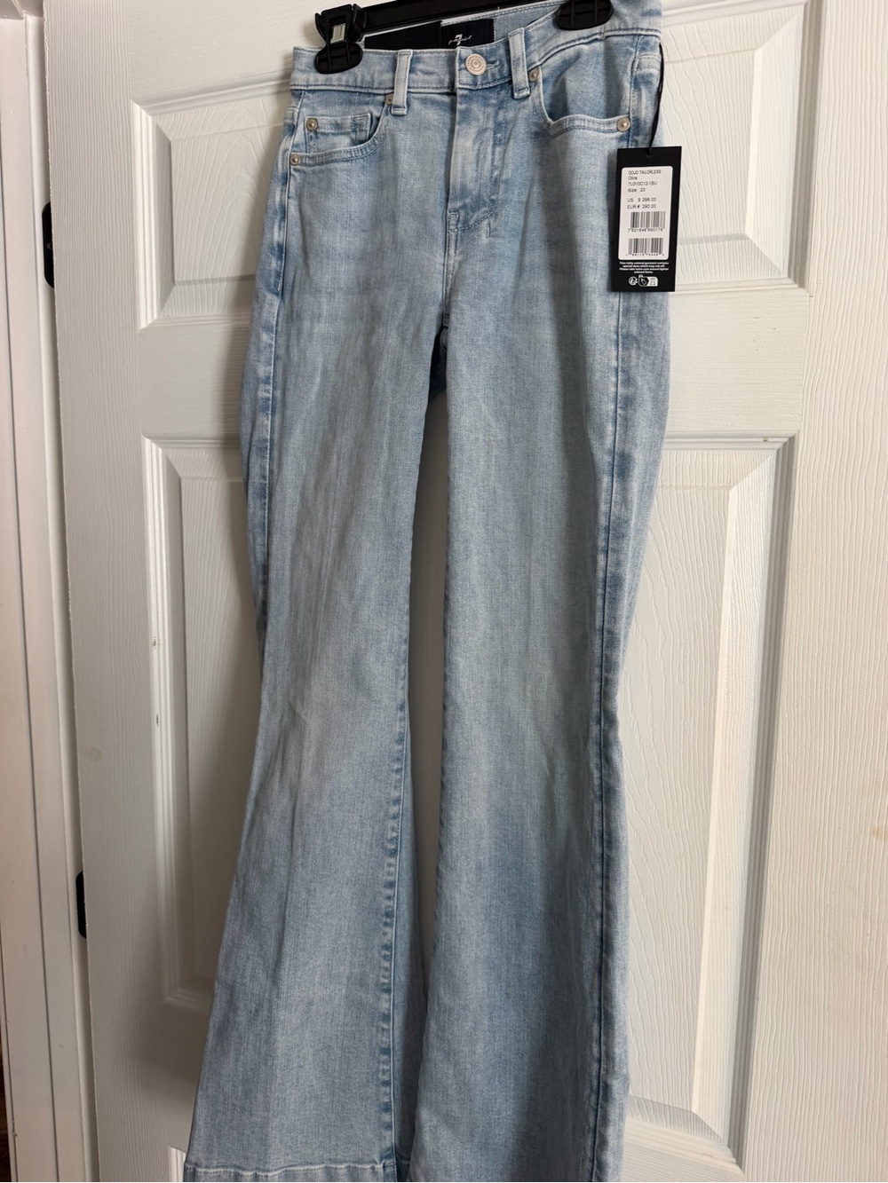 7 For All Mankind Light Blue Flare Jeans